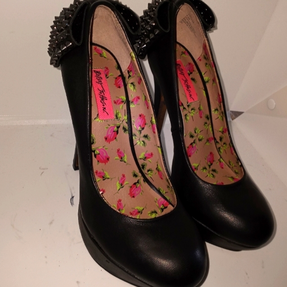 Betsey Johnson Shoes - Betsey Johnson Women's black spike Zingerr Platform